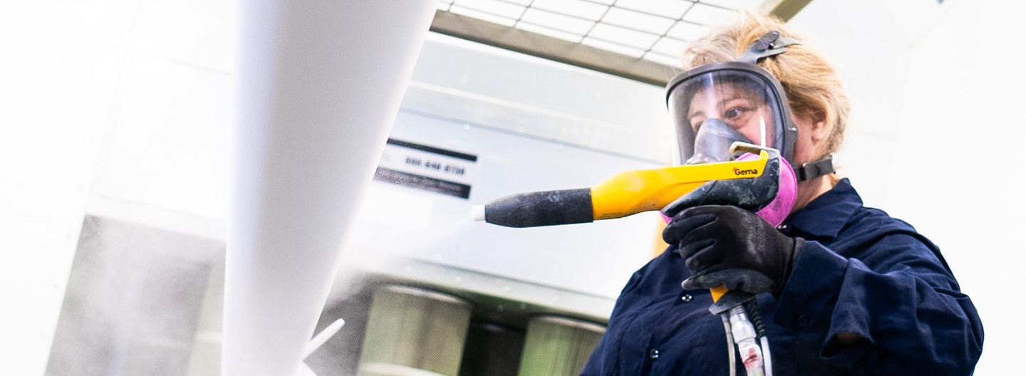 Service de peinture en poudre électrostatique.